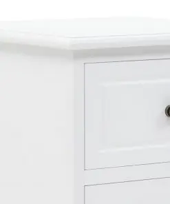 vidaXL Bedside Cabinet MDF and Pinewood 35x32x59 cm