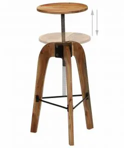 vidaXL Bar Chairs 2 pcs Solid Acacia Wood