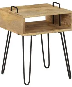 vidaXL Bedside Table Solid Mango Wood 40x34x47 cm