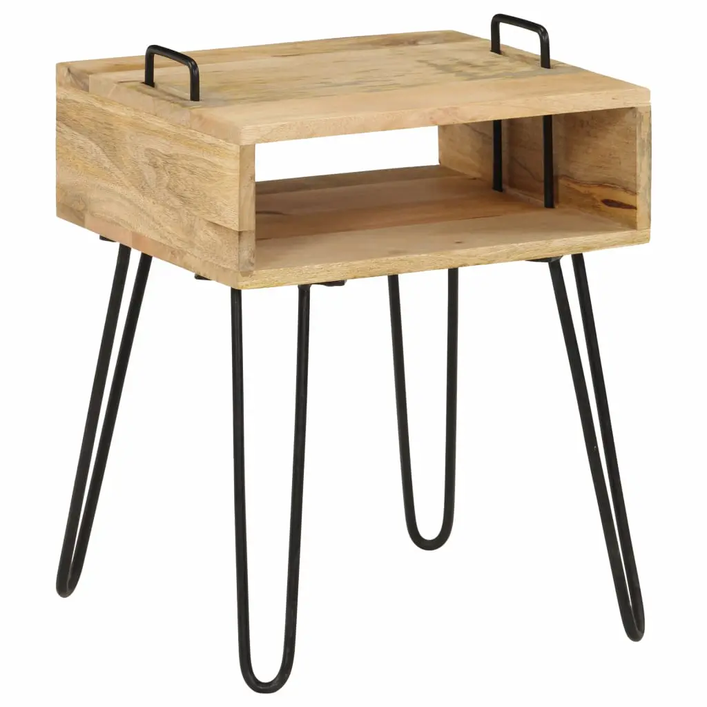 vidaXL Bedside Table Solid Mango Wood 40x34x47 cm