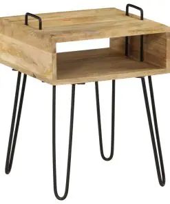 vidaXL Bedside Table Solid Mango Wood 40x34x47 cm