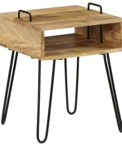 vidaXL Bedside Table Solid Mango Wood 40x34x47 cm