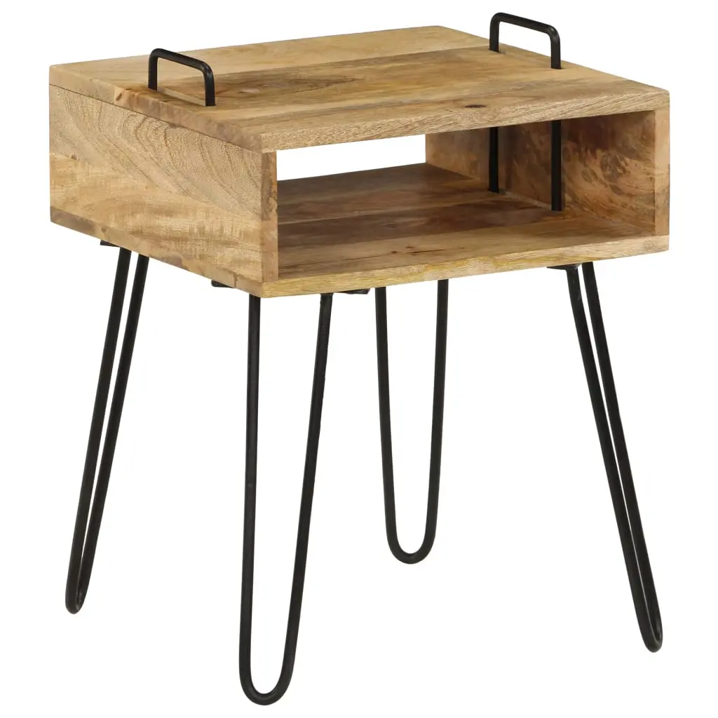 vidaXL Bedside Table Solid Mango Wood 40x34x47 cm