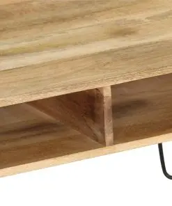vidaXL TV Stand Solid Mango Wood 110x35x45 cm