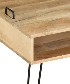 vidaXL TV Stand Solid Mango Wood 110x35x45 cm