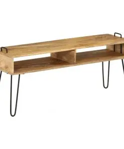 vidaXL TV Stand Solid Mango Wood 110x35x45 cm