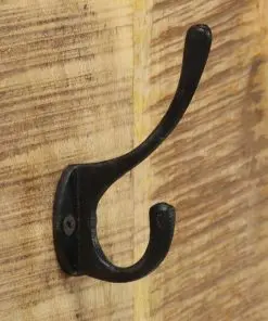 vidaXL Wall-mounted Coat Racks 2 pcs Solid Mango Wood 36x110x3 cm