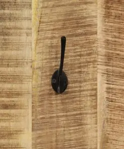 vidaXL Wall-mounted Coat Racks 2 pcs Solid Mango Wood 36x110x3 cm