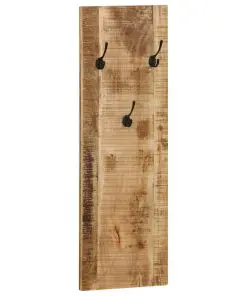 vidaXL Wall-mounted Coat Racks 2 pcs Solid Mango Wood 36x110x3 cm