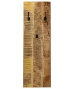 vidaXL Wall-mounted Coat Racks 2 pcs Solid Mango Wood 36x110x3 cm