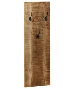vidaXL Wall-mounted Coat Racks 2 pcs Solid Mango Wood 36x110x3 cm