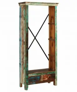 vidaXL Bookcase Solid Reclaimed Wood 80x35x180 cm