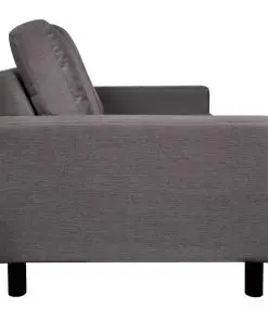 vidaXL 5-Person Sofa Set 2 Pieces Dark Grey Fabric