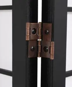 vidaXL Folding 3-Panel Room Divider Japanese Style 120×170 cm Black