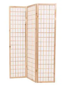 vidaXL Folding 3-Panel Room Divider Japanese Style 120×170 cm Natural