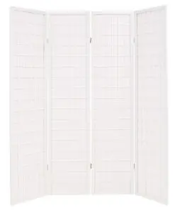 vidaXL Folding 4-Panel Room Divider Japanese Style 160×170 cm White