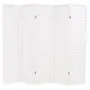 vidaXL Folding 5-Panel Room Divider Japanese Style 200×170 cm White