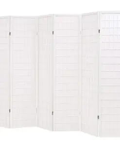 vidaXL Folding 6-Panel Room Divider Japanese Style 240×170 cm White