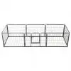 vidaXL Dog Playpen 8 Panels Steel 80×60 cm Black