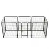 vidaXL Dog Playpen 8 Panels Steel 80×100 cm Black vidaXL Dog Playpen 8 Panels Steel 80×100 cm Black