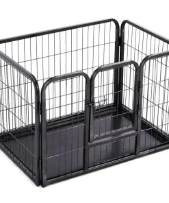 vidaXL Puppy Playpen Steel 93x63x61cm