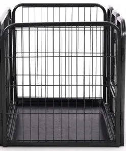 vidaXL Puppy Playpen Steel 93x63x61cm