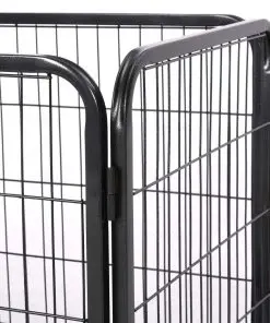 vidaXL Puppy Playpen Steel 93x63x61cm