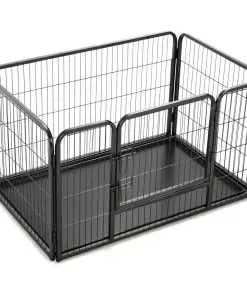 vidaXL Puppy Playpen Steel 125x80x70 cm