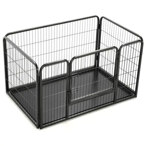 vidaXL Puppy Playpen Steel 125x80x70 cm