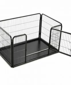 vidaXL Puppy Playpen Steel 125x80x70 cm