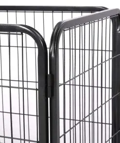 vidaXL Puppy Playpen Steel 125x80x70 cm