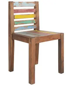 vidaXL Dining Chairs 2 pcs Solid Reclaimed Boat Wood