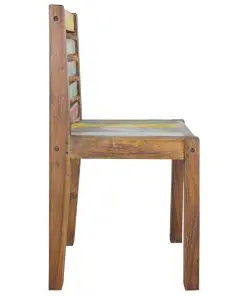 vidaXL Dining Chairs 2 pcs Solid Reclaimed Boat Wood