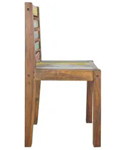 vidaXL Dining Chairs 4 pcs Solid Reclaimed Boat Wood