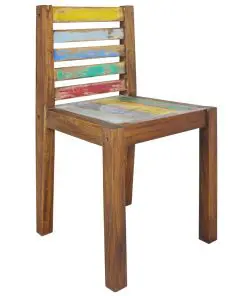 vidaXL Dining Chairs 4 pcs Solid Reclaimed Boat Wood