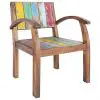 vidaXL Armchair Solid Reclaimed Boat Wood