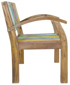 vidaXL Armchair Solid Reclaimed Boat Wood