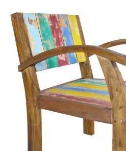 vidaXL Armchair Solid Reclaimed Boat Wood