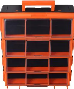 vidaXL Portable Wall-Mountable Toolbox with 12 Compartments
