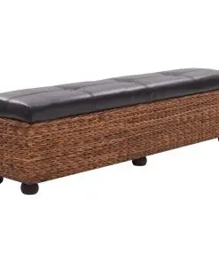 vidaXL Bench Seagrass 140x29x40 cm Brown