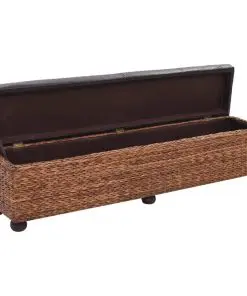 vidaXL Bench Seagrass 140x29x40 cm Brown