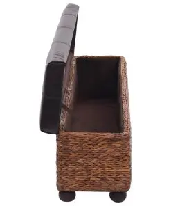 vidaXL Bench Seagrass 140x29x40 cm Brown