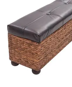 vidaXL Bench Seagrass 140x29x40 cm Brown