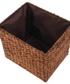 vidaXL Bench with 3 Baskets Seagrass 105x40x42 cm Brown