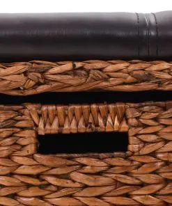 vidaXL Bench with 2 Baskets Seagrass 71x40x42 cm Brown