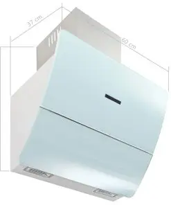 vidaXL Wall Mounted Range Hood Stainless Steel 756 m³/h 60 cm White