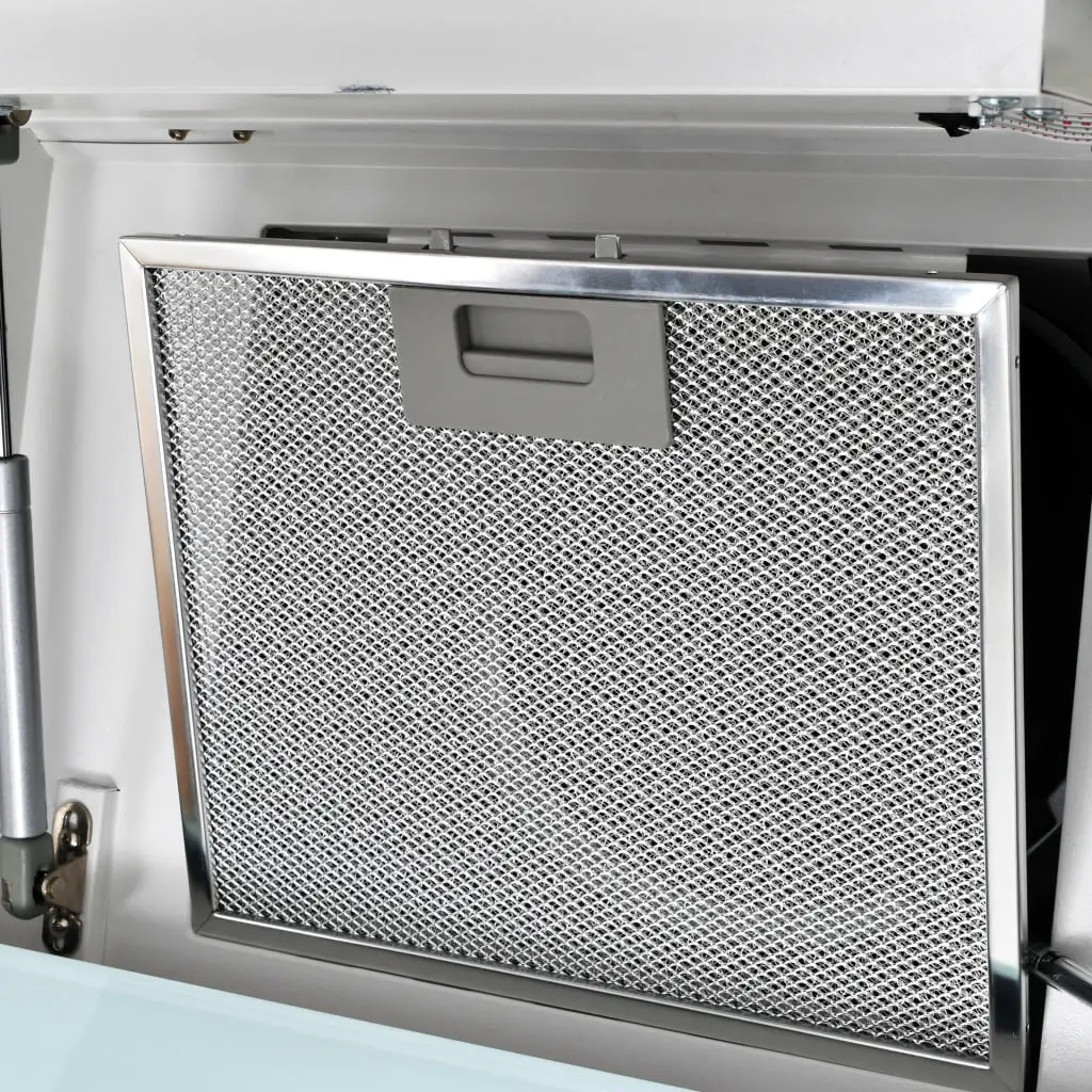 vidaXL Wall Mounted Range Hood Stainless Steel 756 m³/h 90 cm White