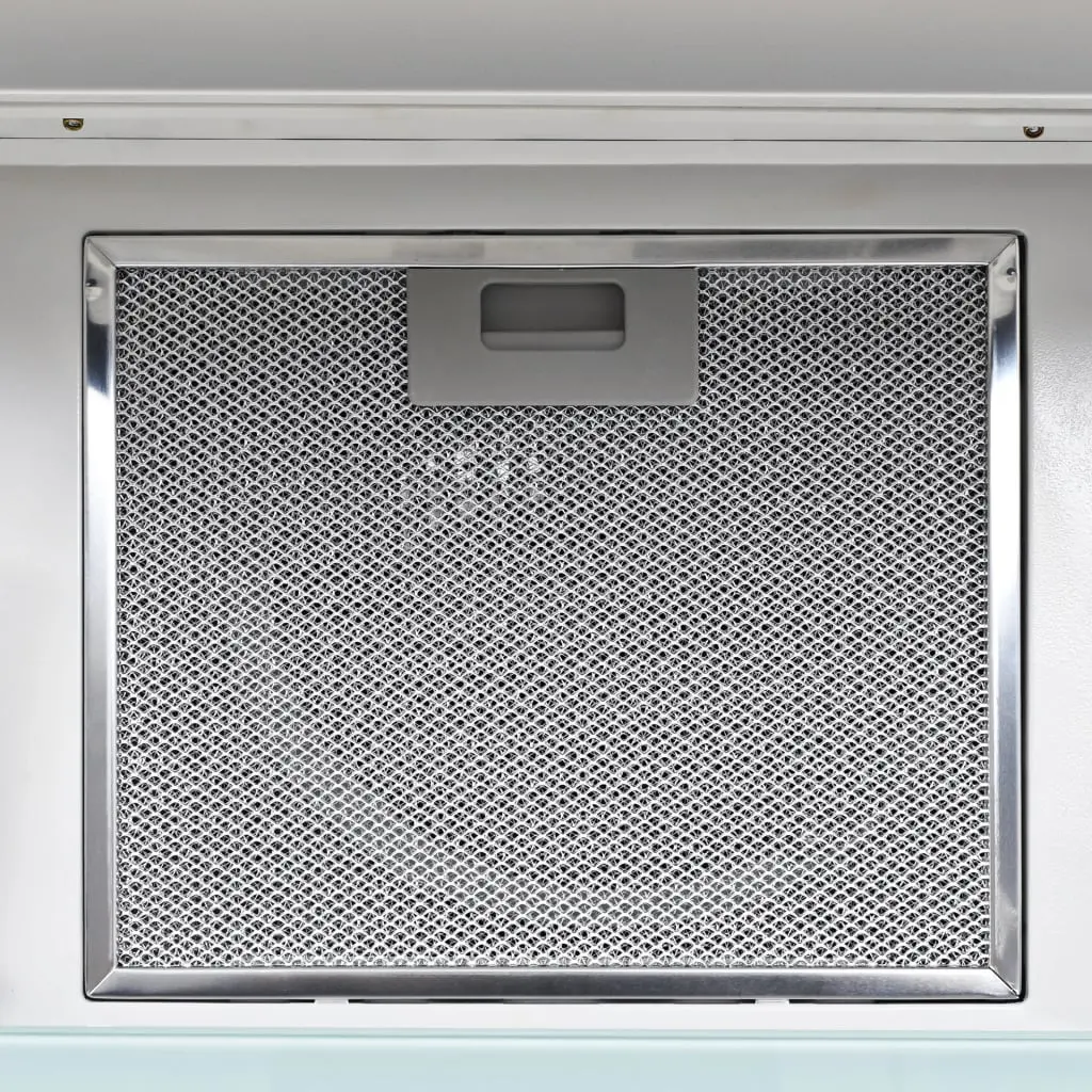 vidaXL Wall Mounted Range Hood Stainless Steel 756 m³/h 90 cm White