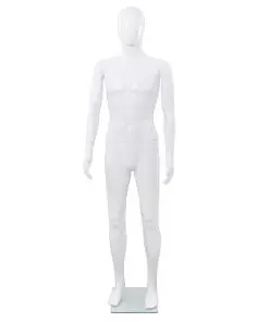 vidaXL Full Body Male Mannequin with Glass Base Glossy White 185 cm