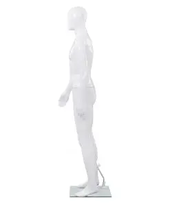 vidaXL Full Body Male Mannequin with Glass Base Glossy White 185 cm